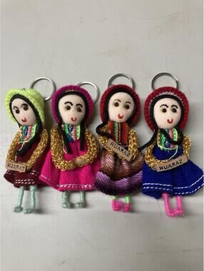 Handmade Peruvian Key Chains Lot Of 4
